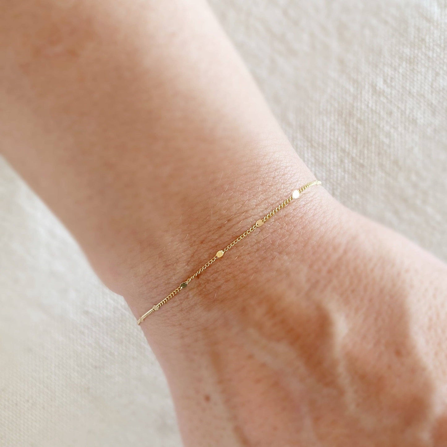 Curb Bracelet With Pressed Details