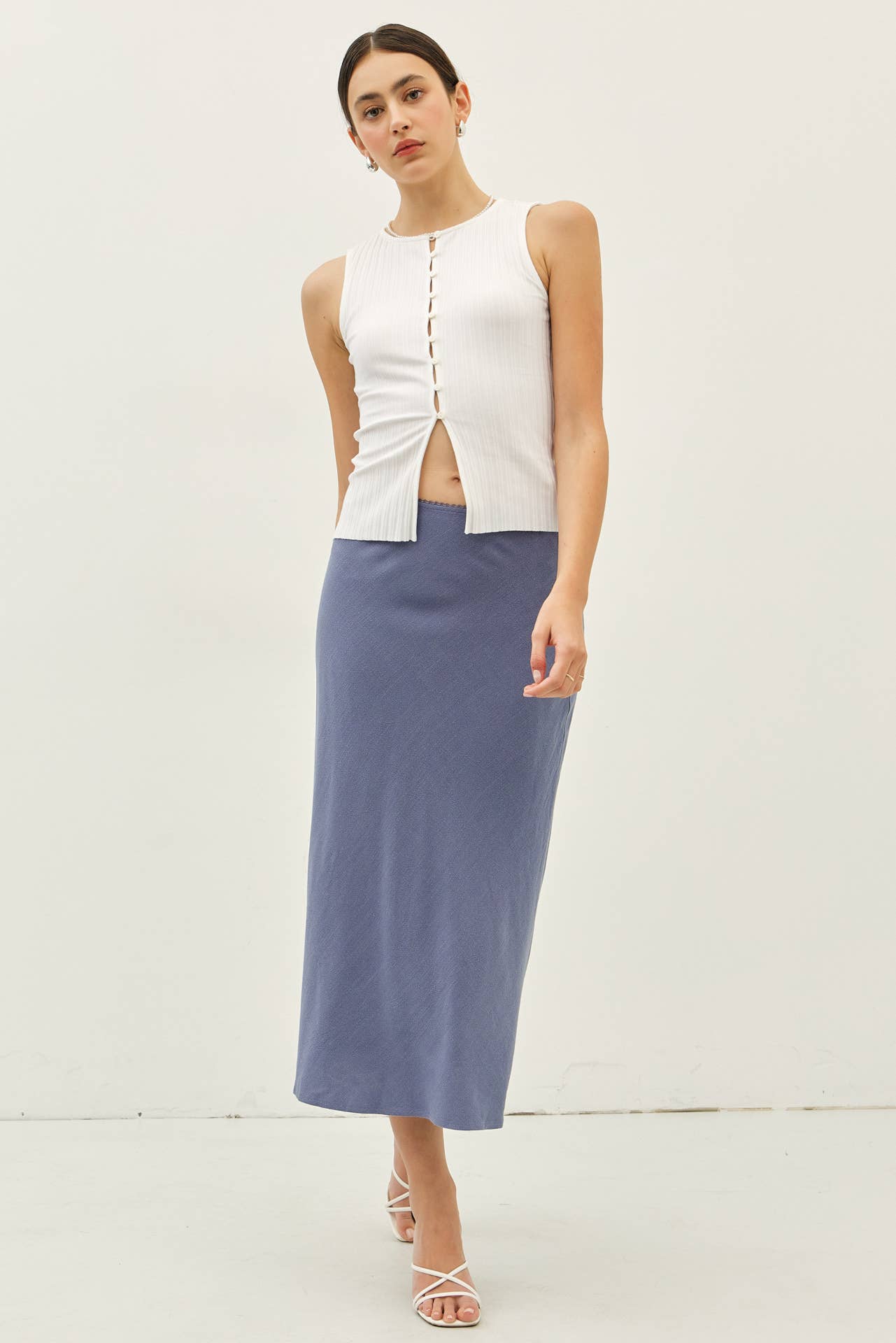Button Down Tank Cardigan
