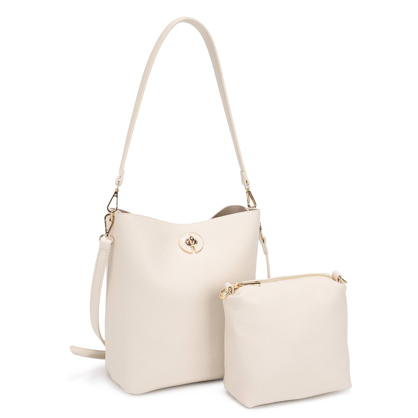 BUTTERMILK HOBO BAG WITH POUCH