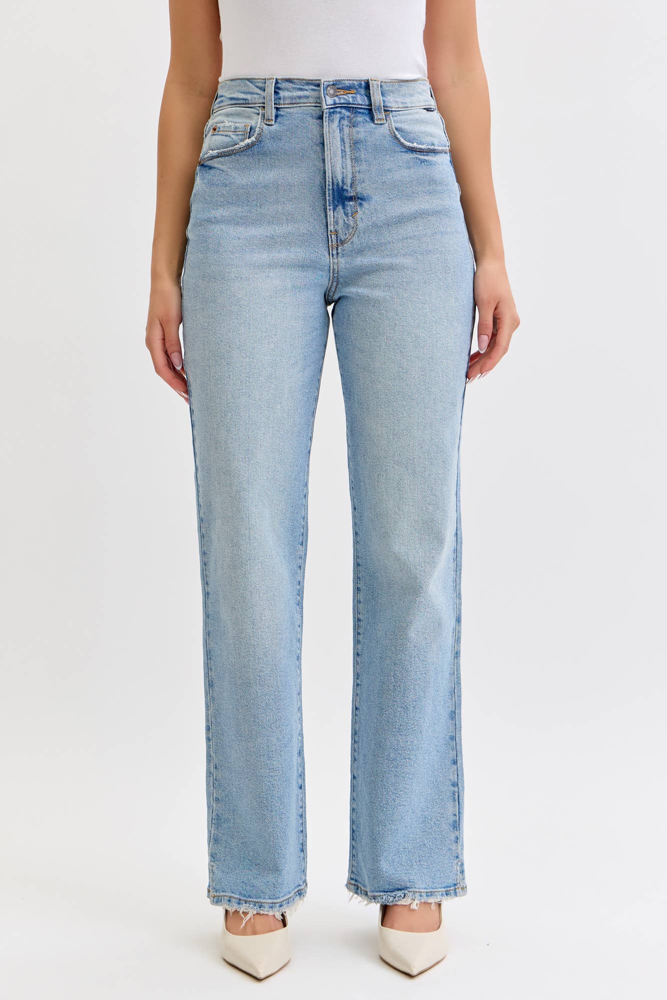 Super High Rise Dad Jeans / Mini Side Slits