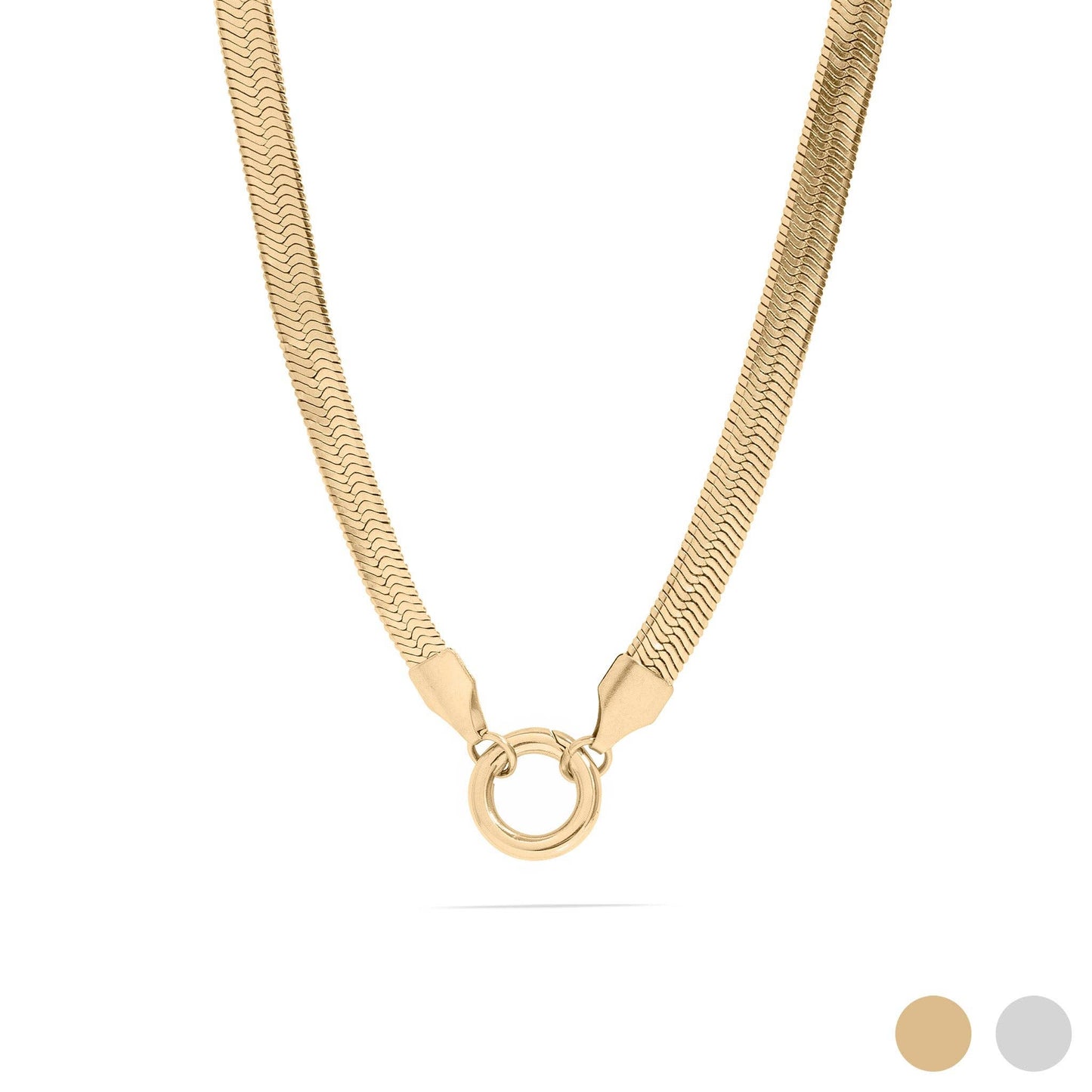 18K Gold Herringbone Necklace