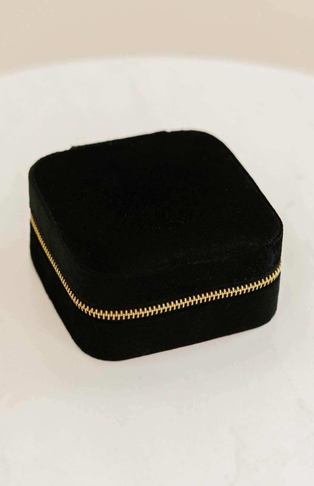 Velvet Travel Jewelry Box Case Organizer with Mirror