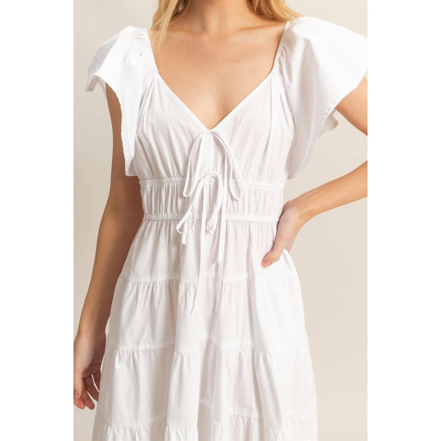 Flutter Sleeve Maxi Dress