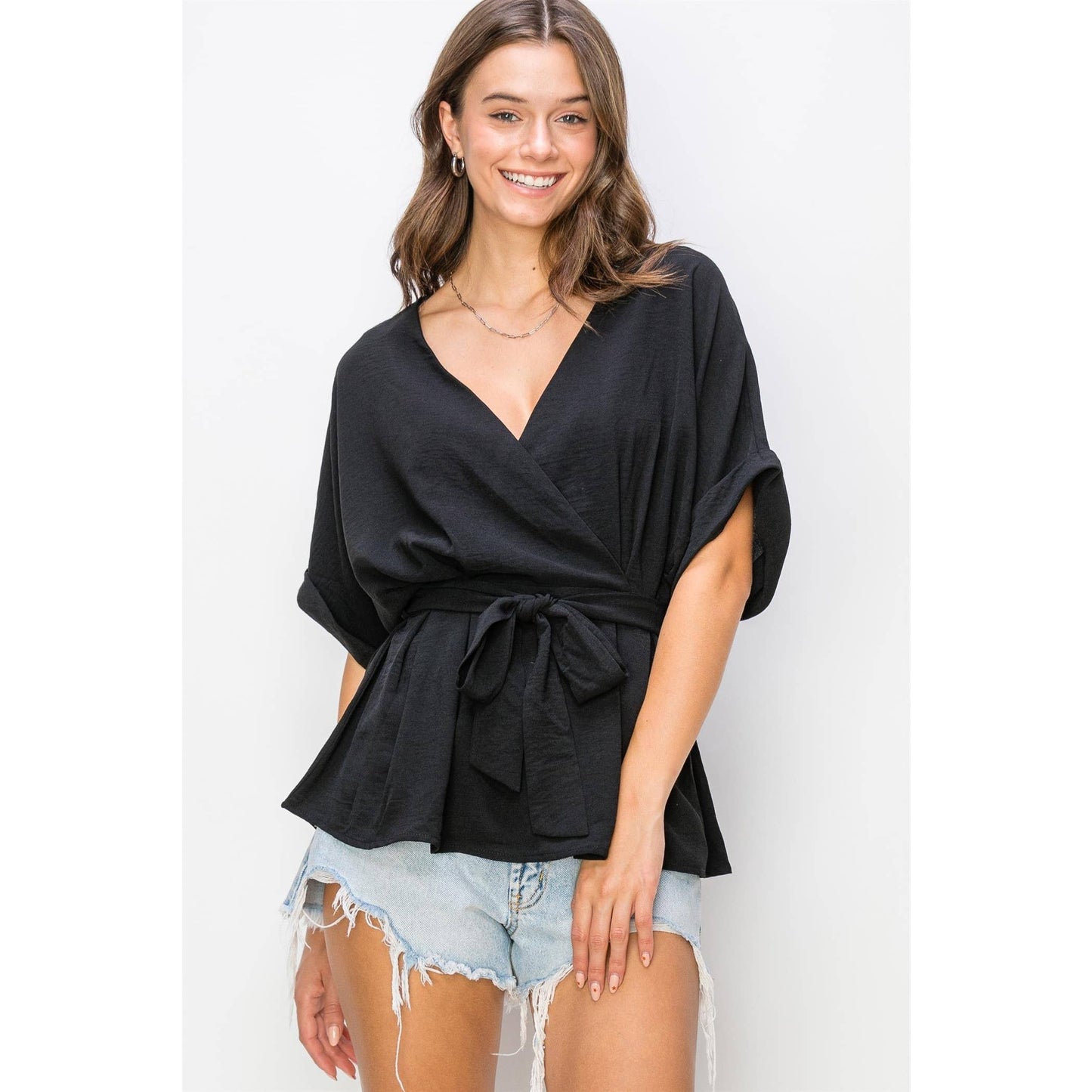 Wrap Tie-front Top