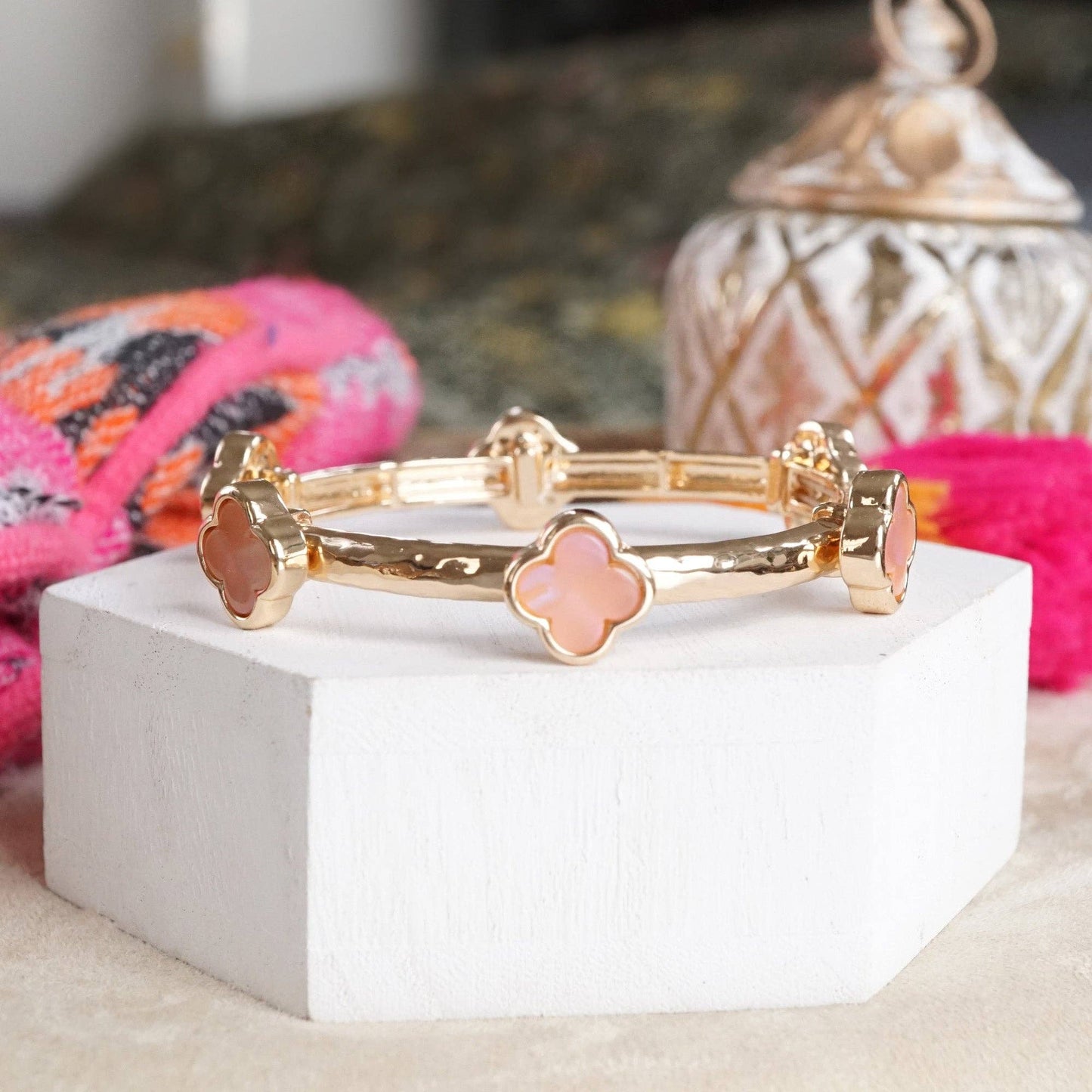 Clover Stretchy Bangle Bracelet