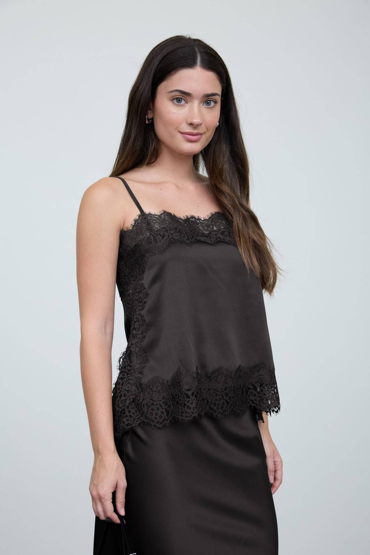 SATIN LACE SKIRT SET