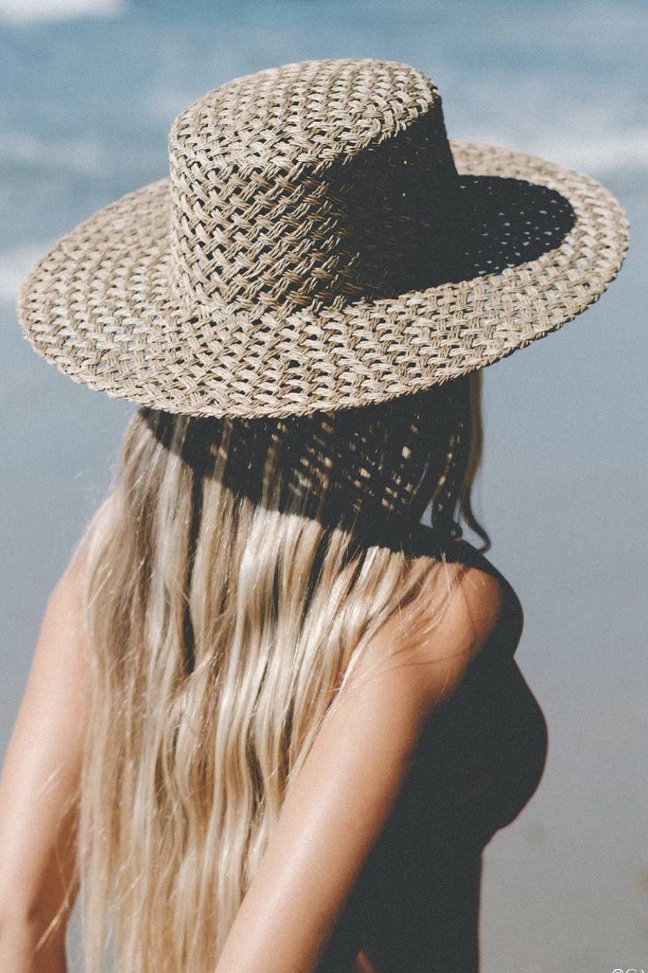 Beachy Seagrass Boater Hat