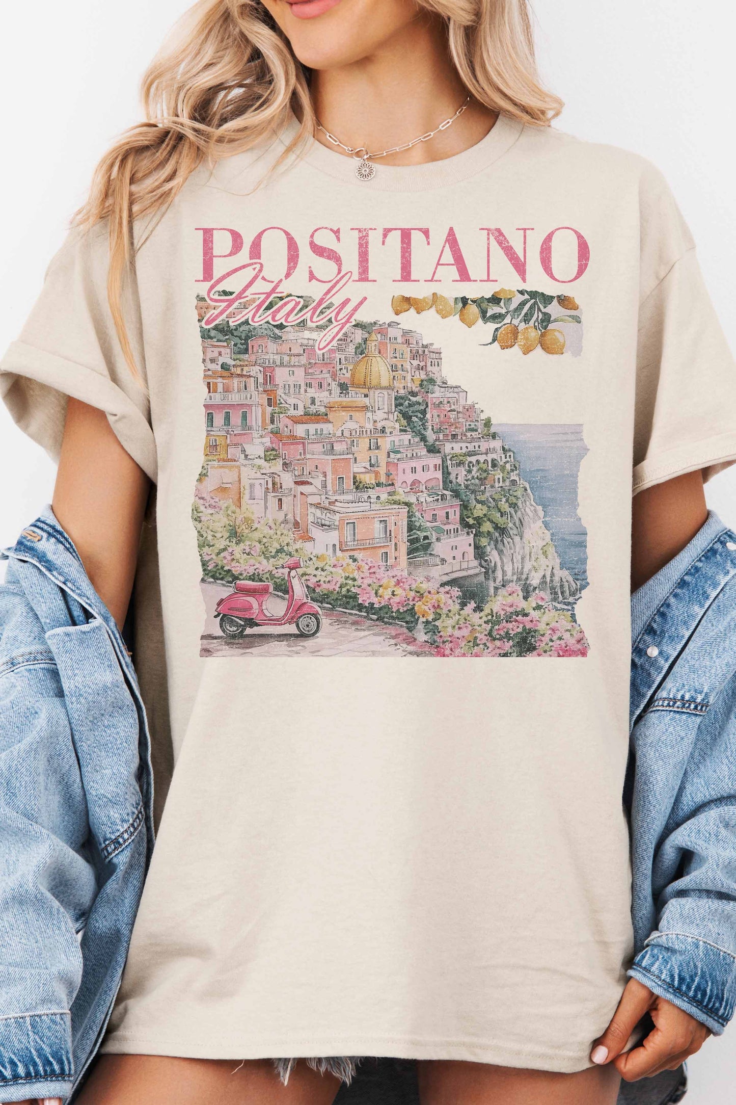 POSITANO ITALY OVERSIZED TEE