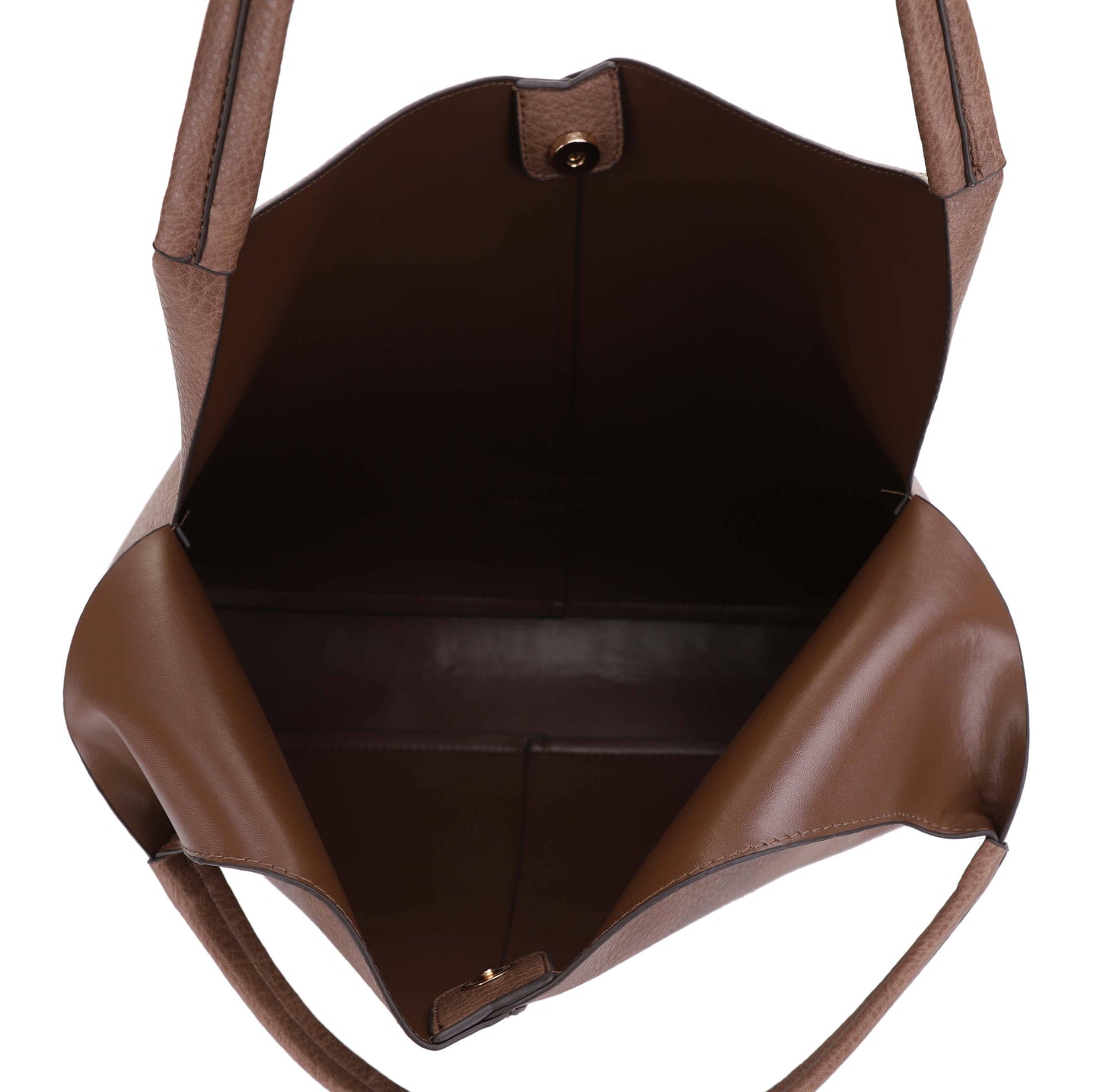 Maya Hobo Tote Bag With Pouch: Brown