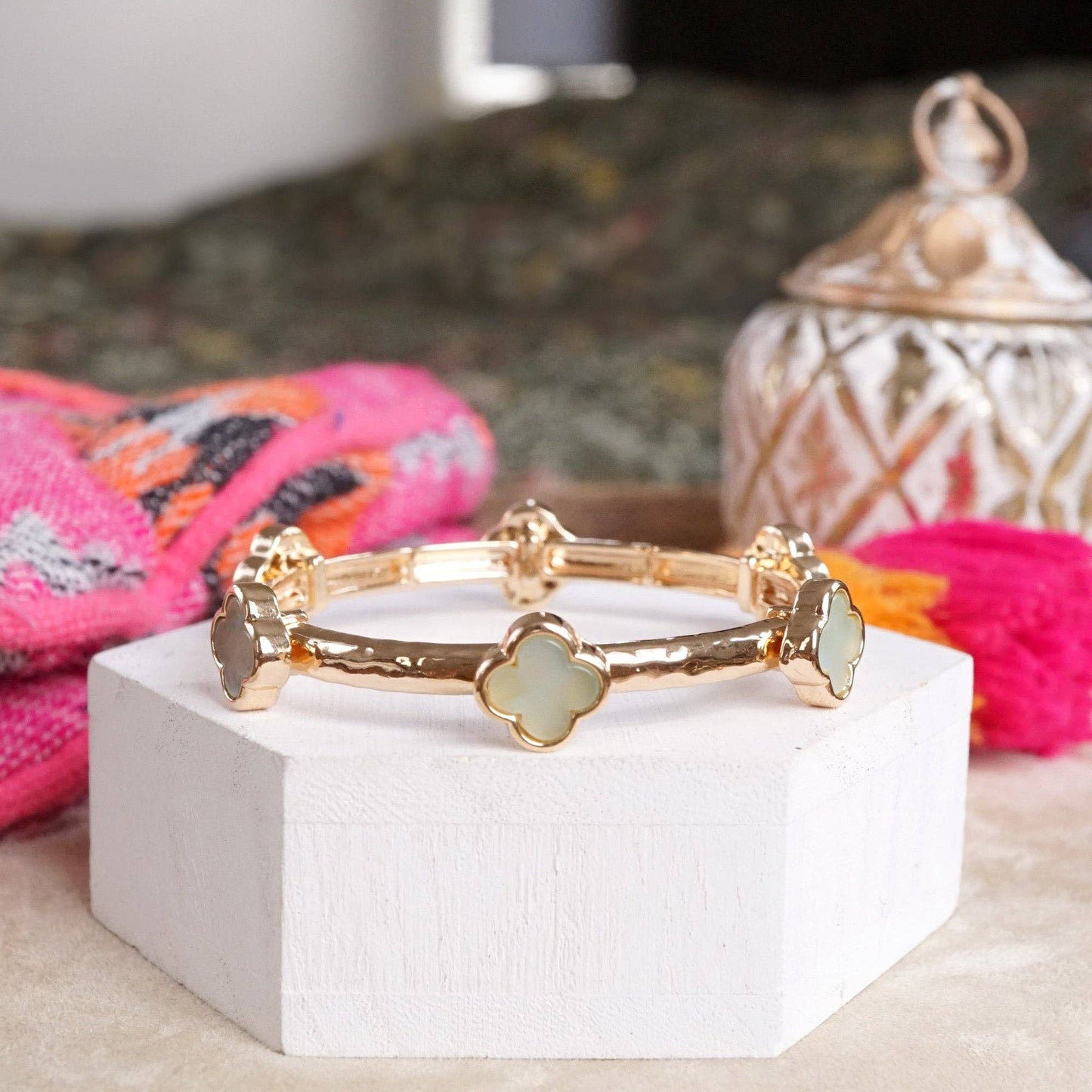 Clover Stretchy Bangle Bracelet