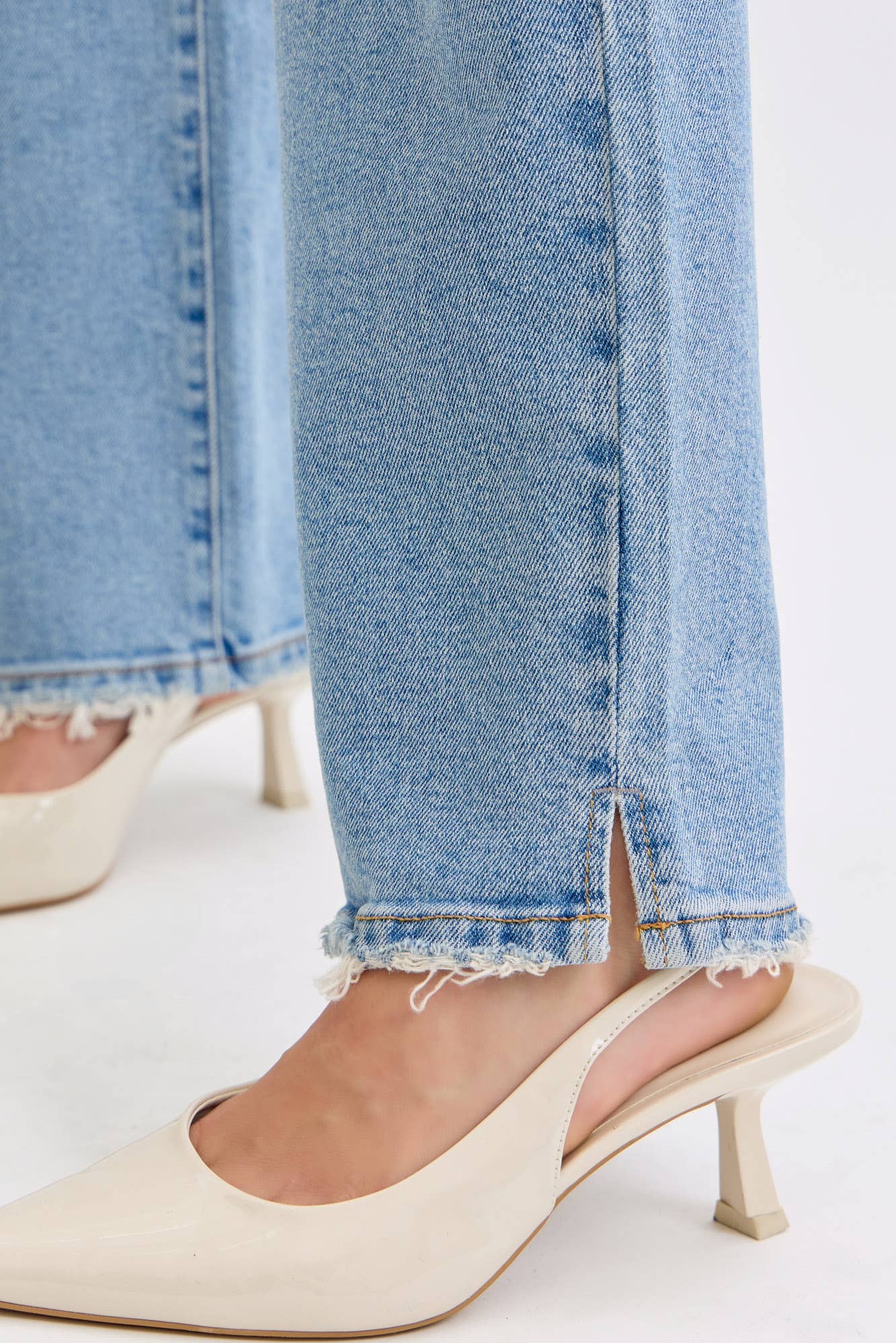 Super High Rise Dad Jeans / Mini Side Slits