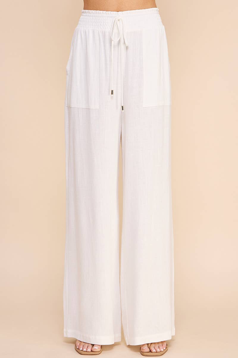 Soft Linen Wide Leg Pants