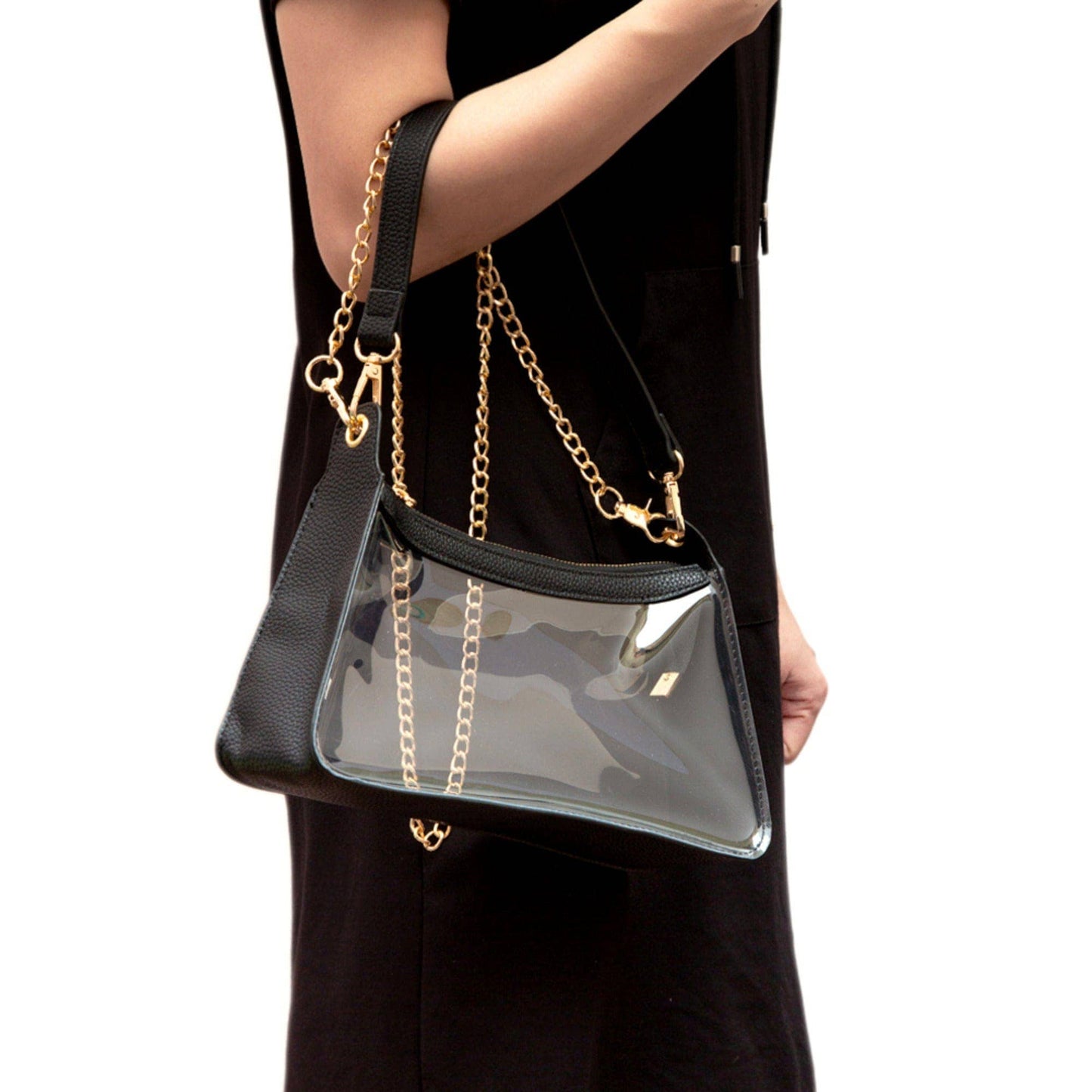 Clear Satchel Bag Black