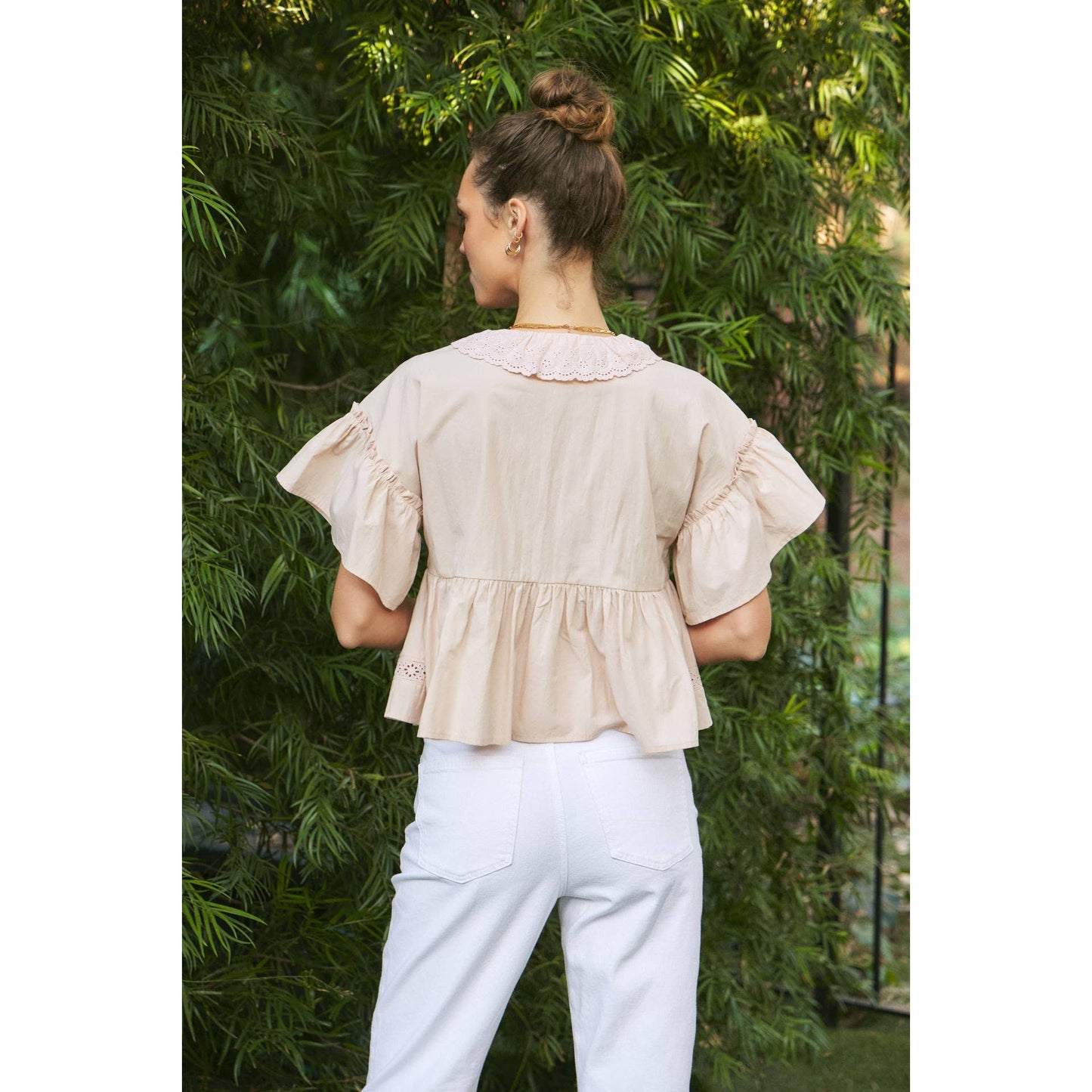 AIRY BUTTON-DOWN BLOUSE