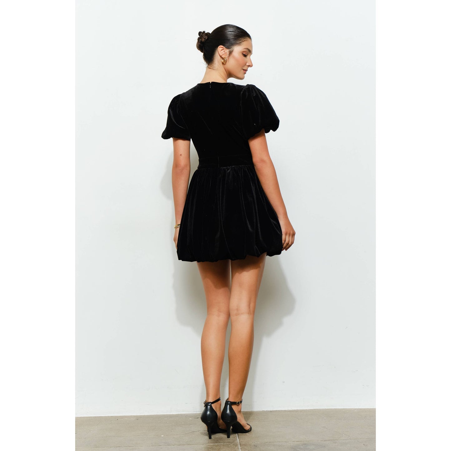 Velvet Bow Mini Dress