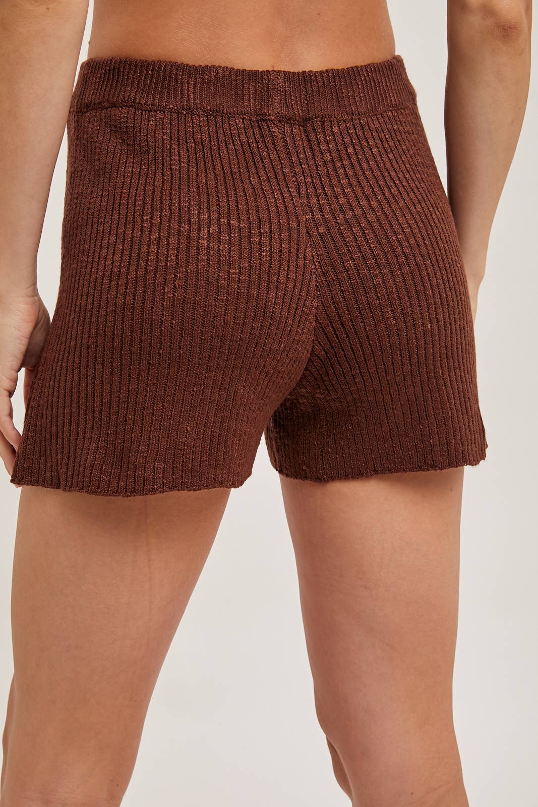 Chocolate Short Knit Sweater Set
