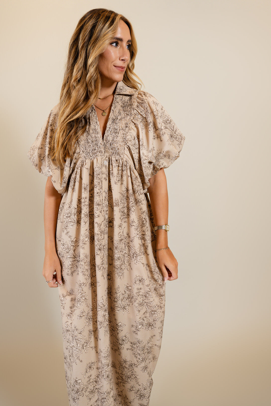 Bubble Sleeve Midi