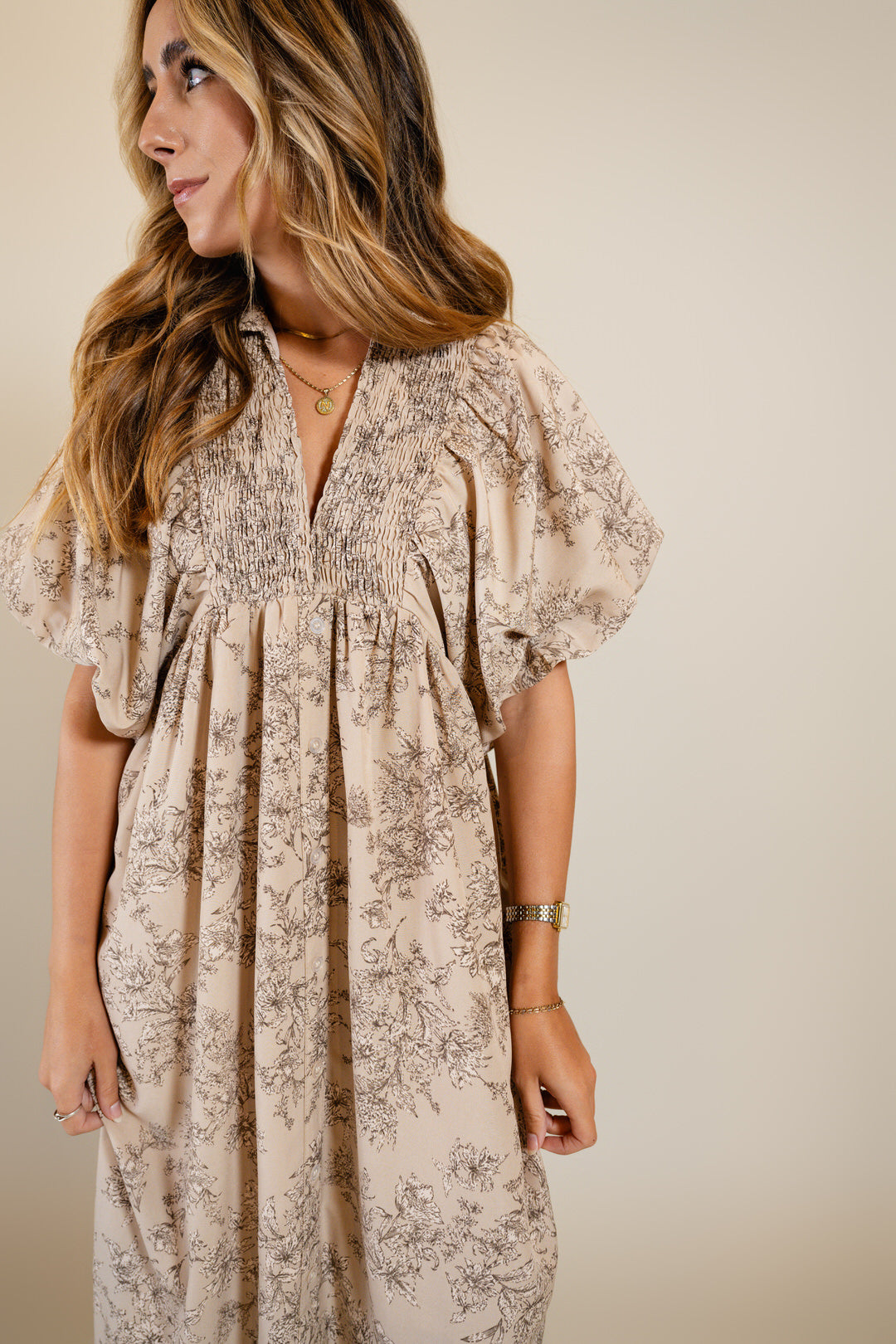 Bubble Sleeve Midi