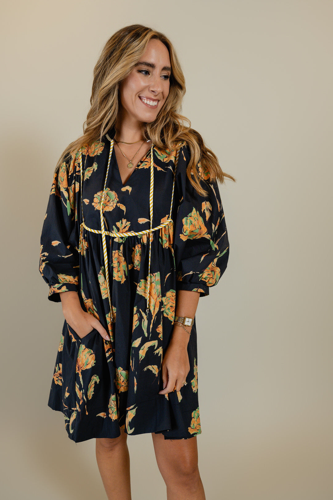Midnight Floral Dress