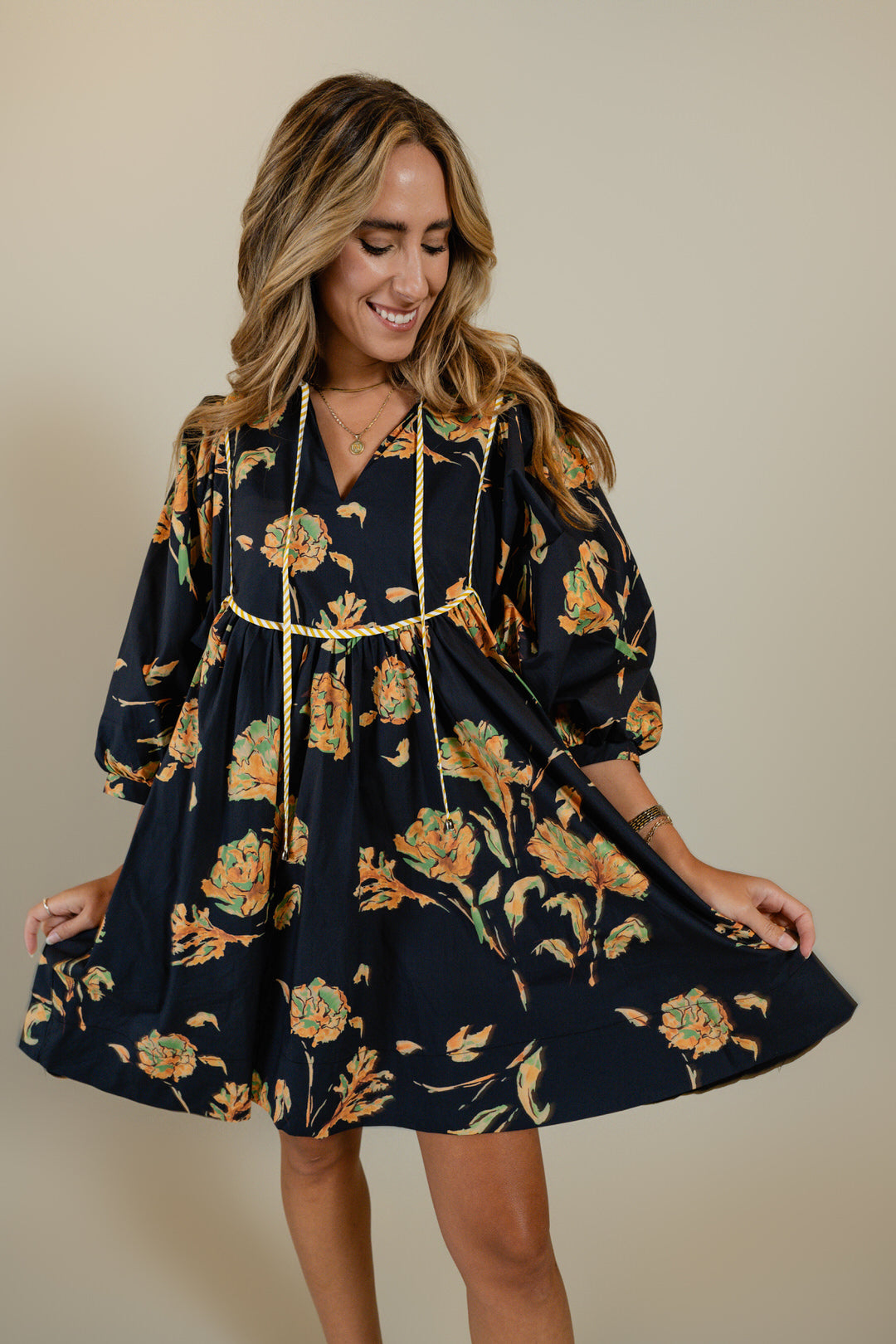 Midnight Floral Dress