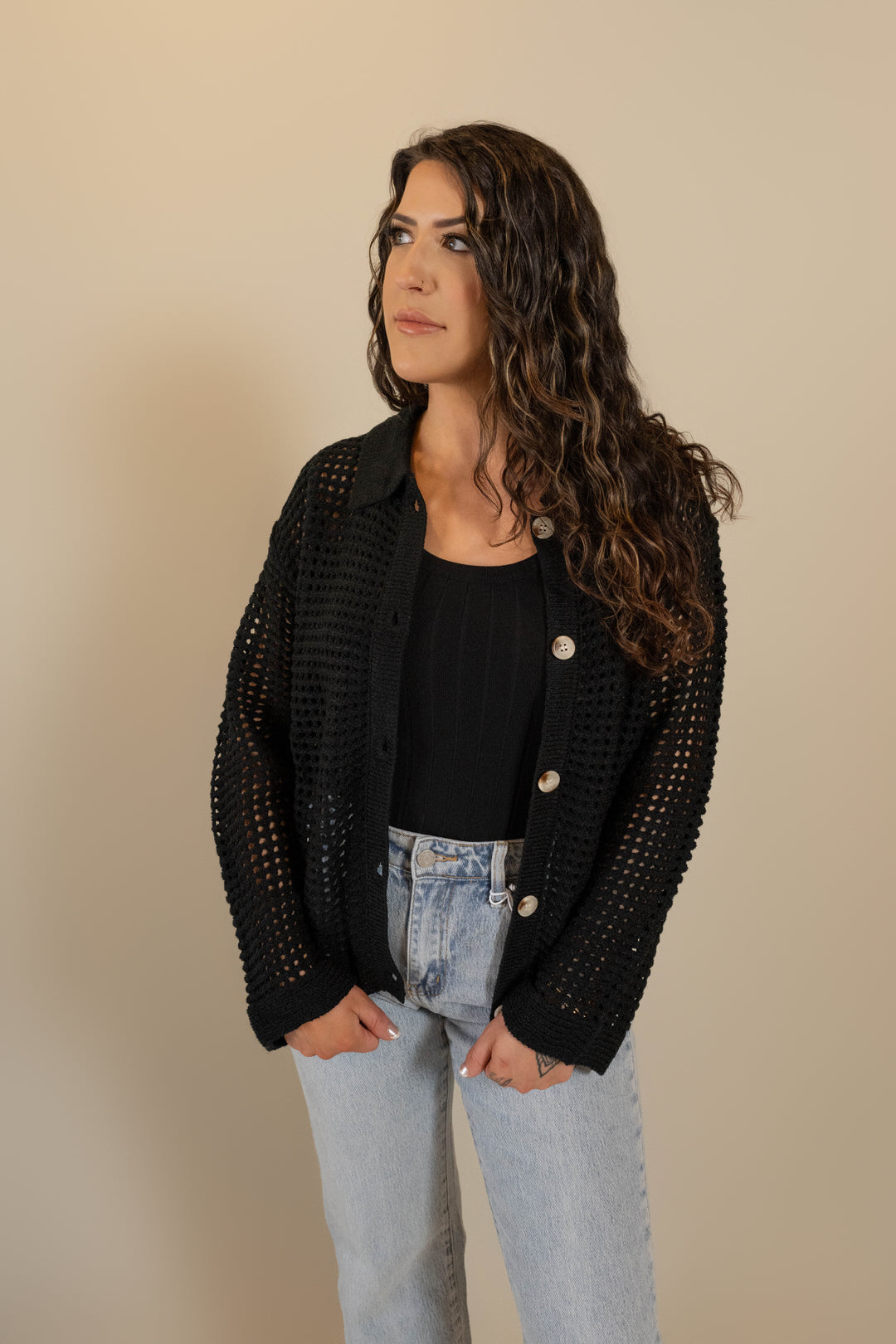Open Stich Cardigan