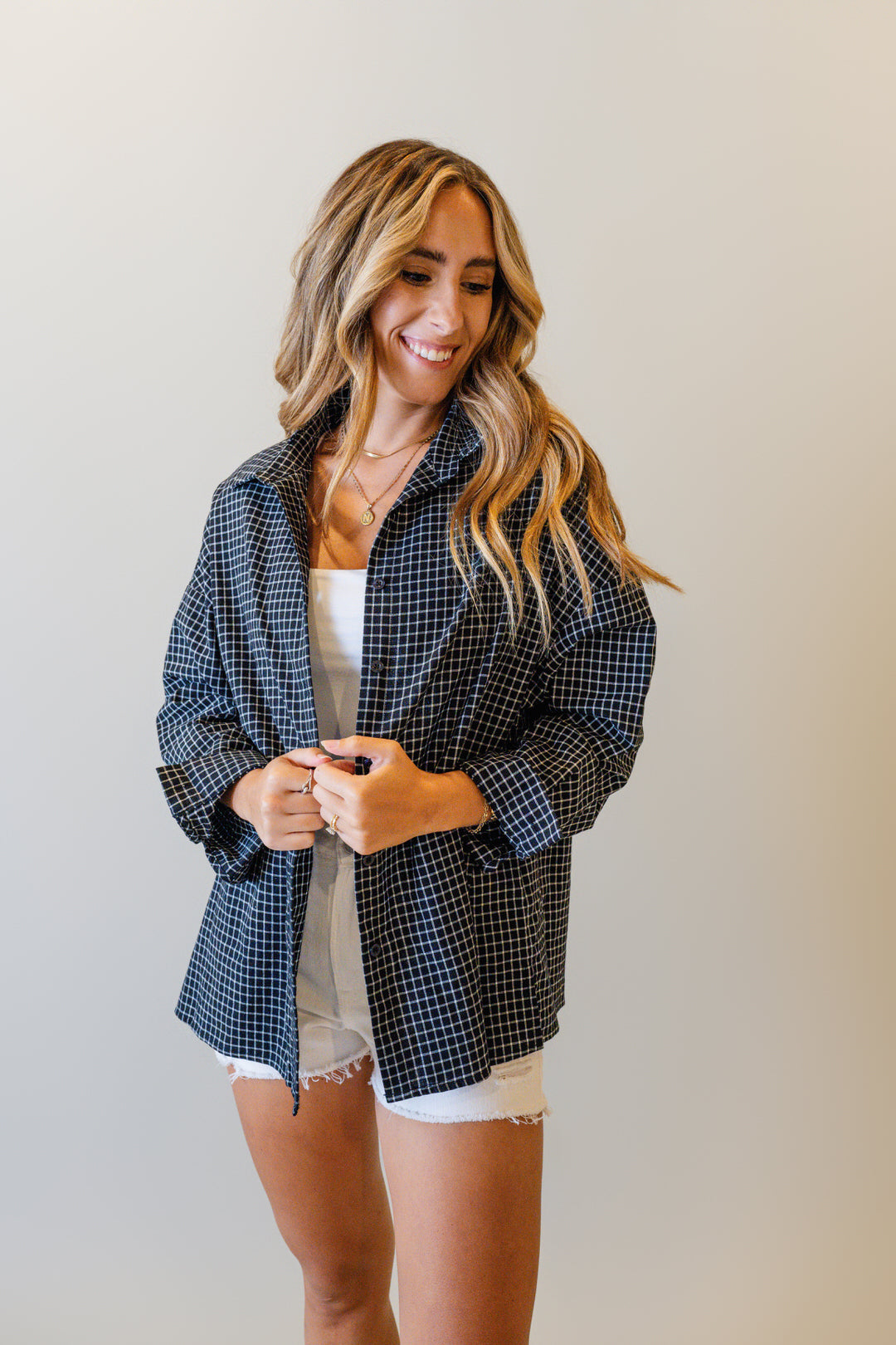 Oversized Check Shirt