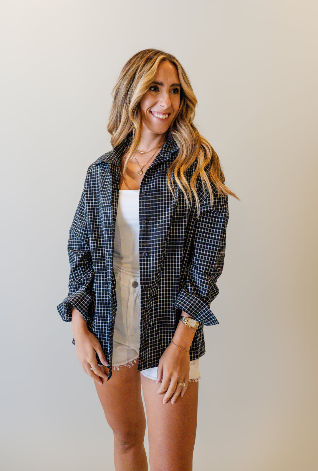 Oversized Check Shirt