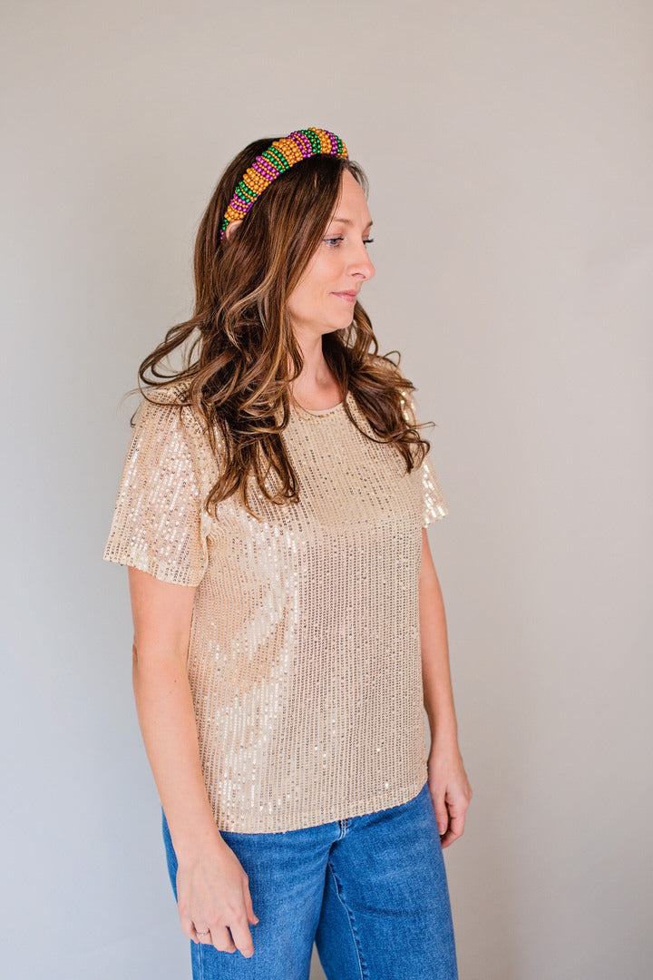 Gold Shimmer Top