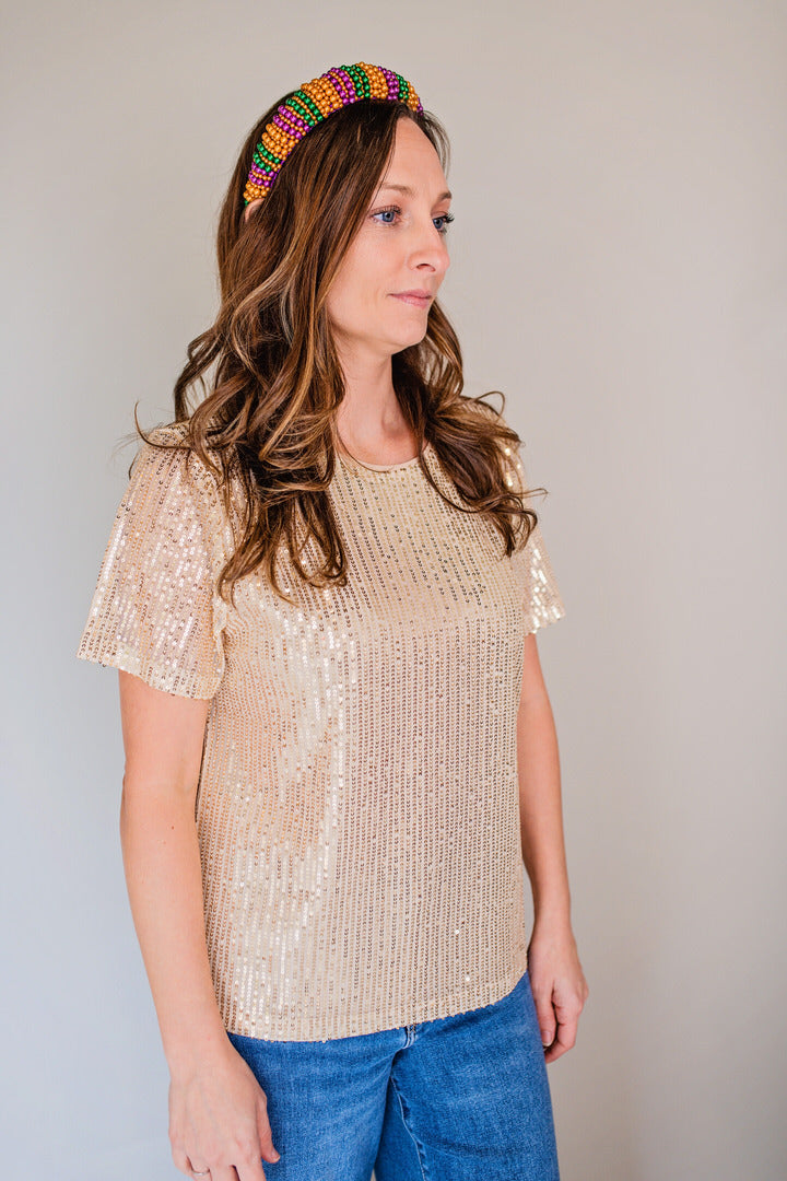 Gold Shimmer Top