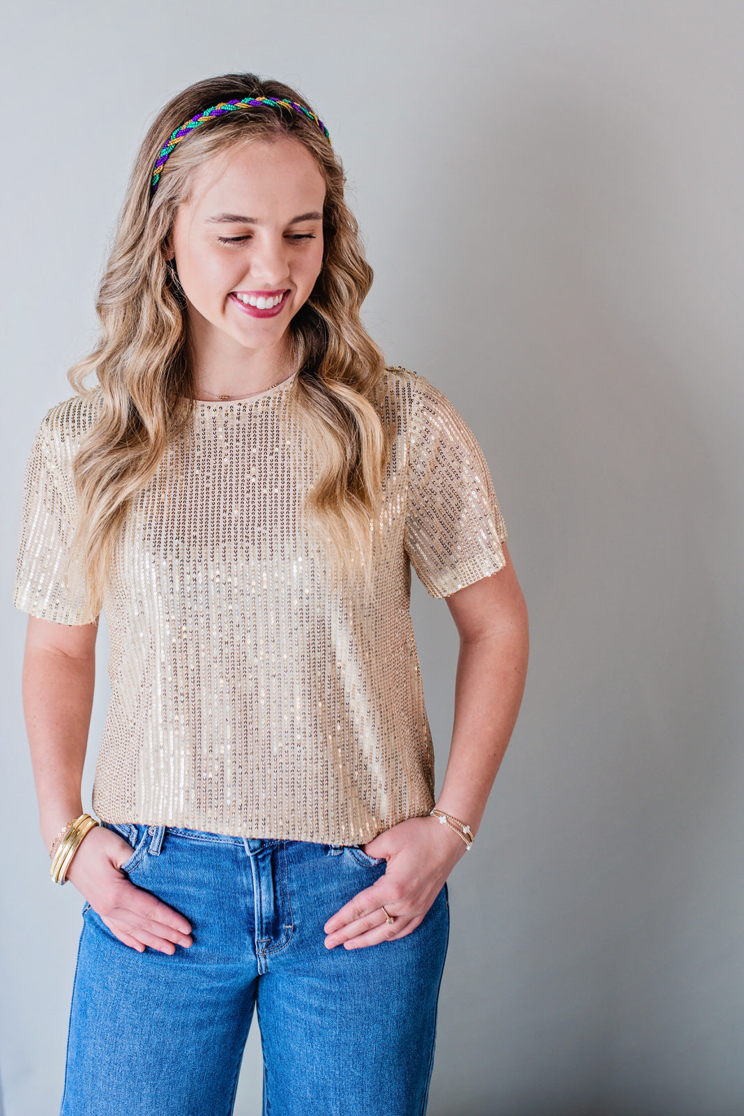 Gold Shimmer Top