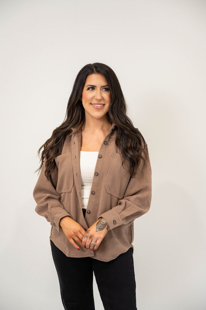 EXPOSED SEAM BUTTON UP