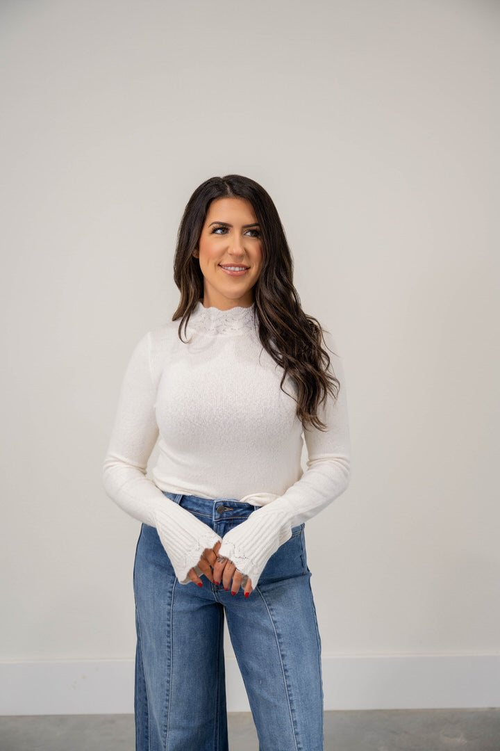Crochet Edge Sweater