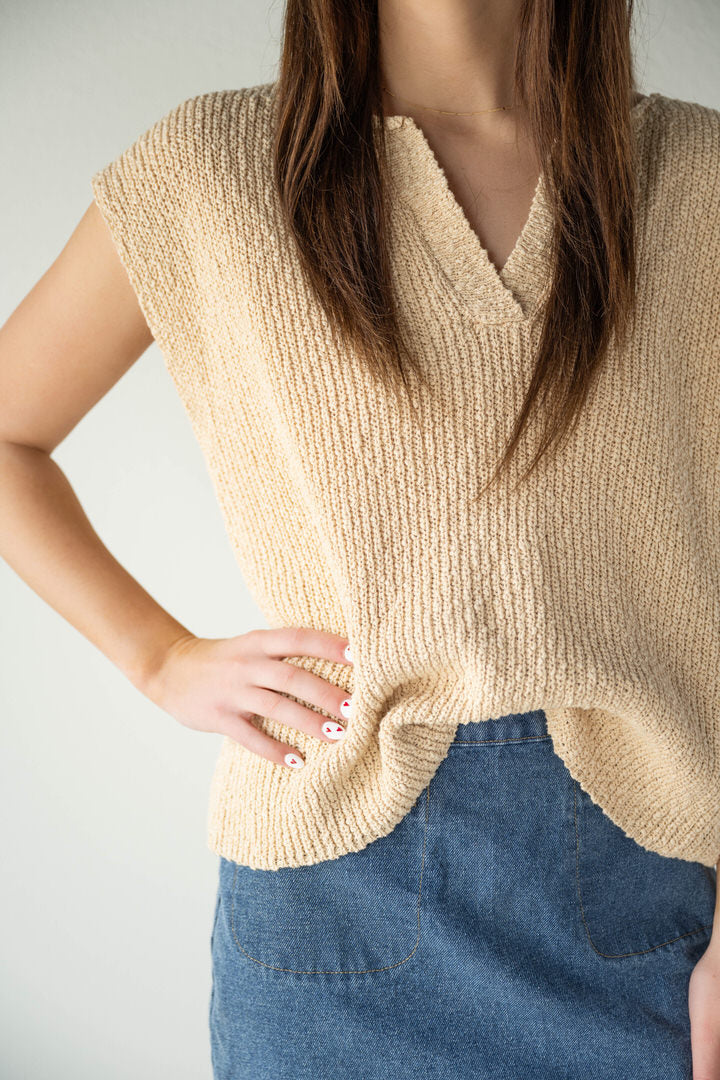 SLUB SWEATER TOP