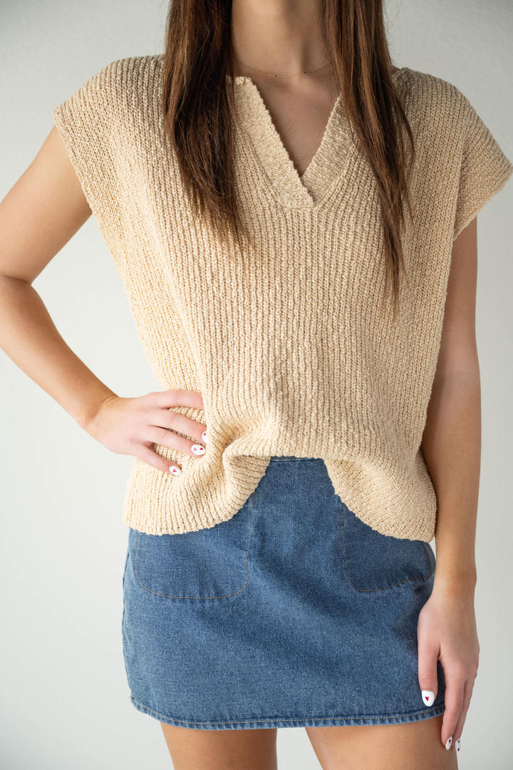 SLUB SWEATER TOP