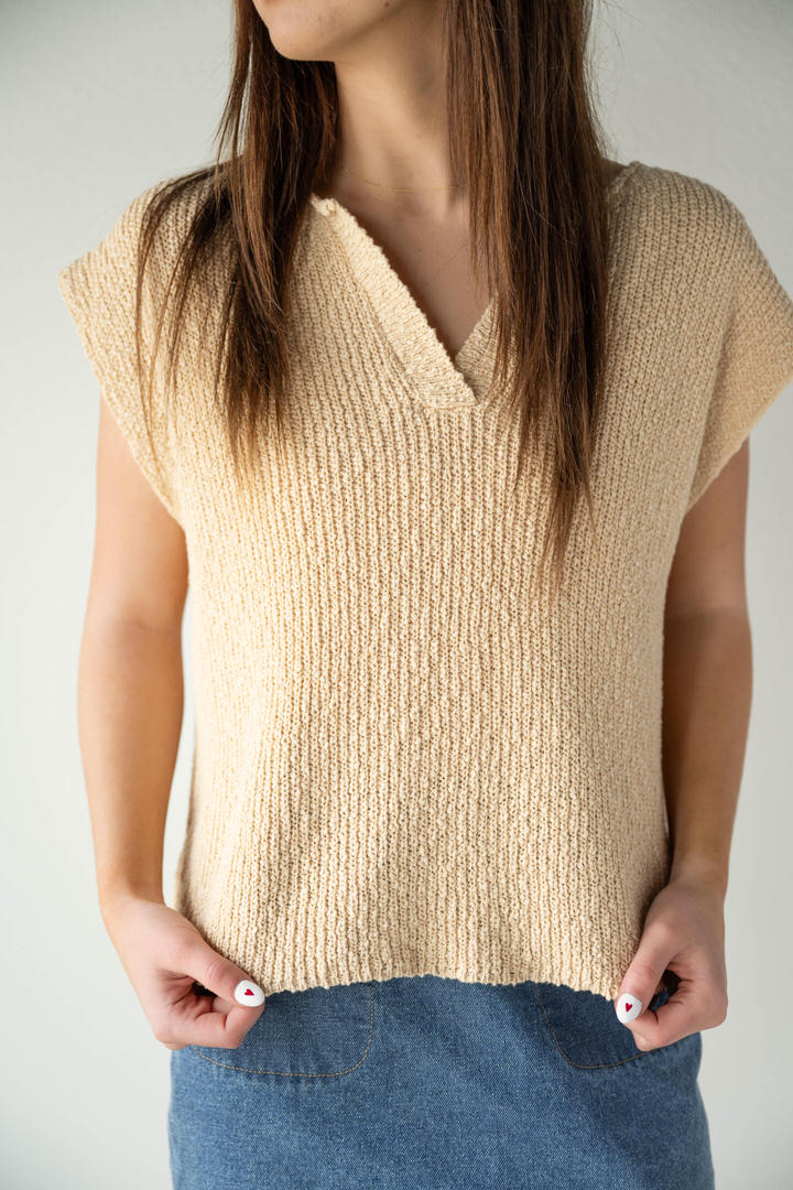 SLUB SWEATER TOP