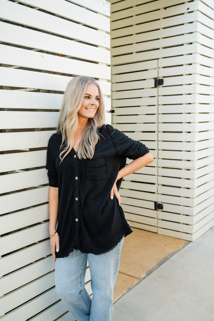 V- Neck Tunic Top