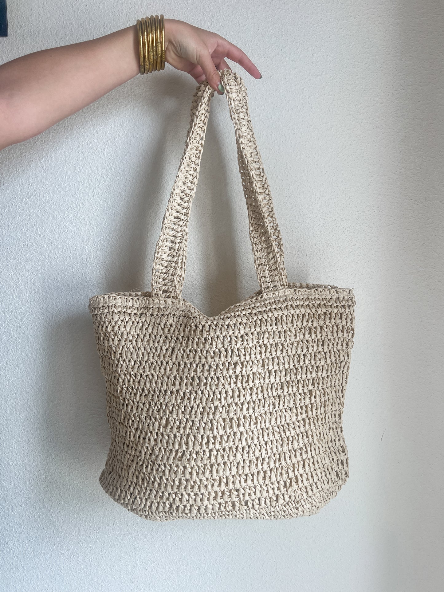 Straw Braided Tote Bag