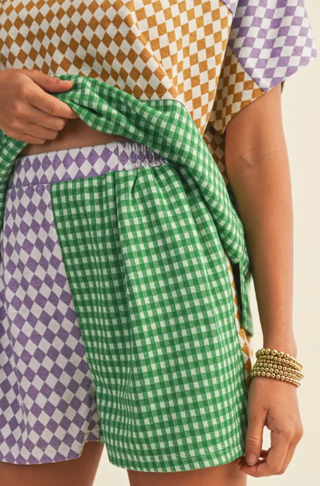 Mardi Gras Checkered Set