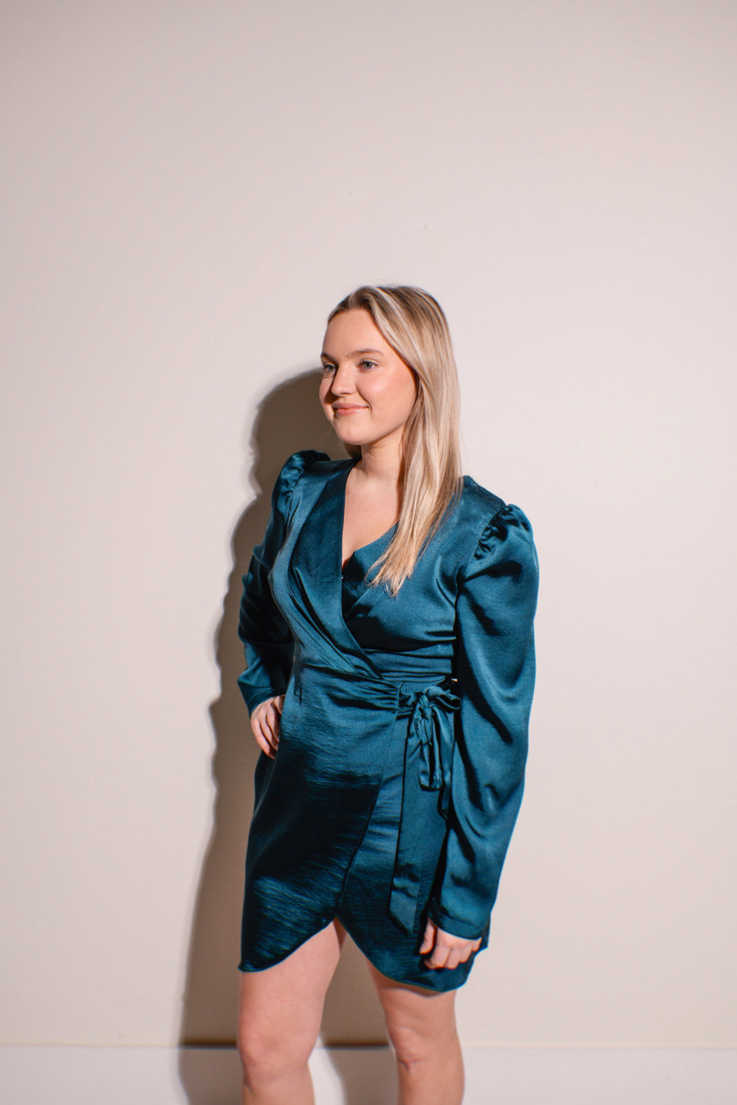 Teal Wrap Dress