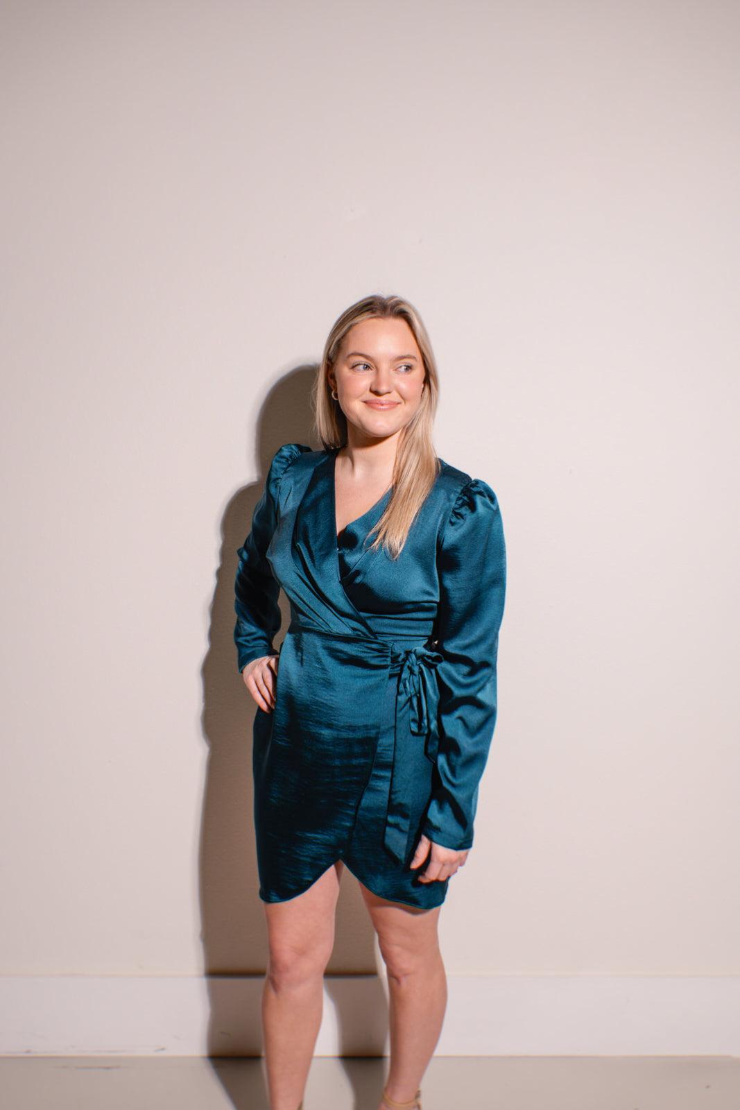 Teal Wrap Dress