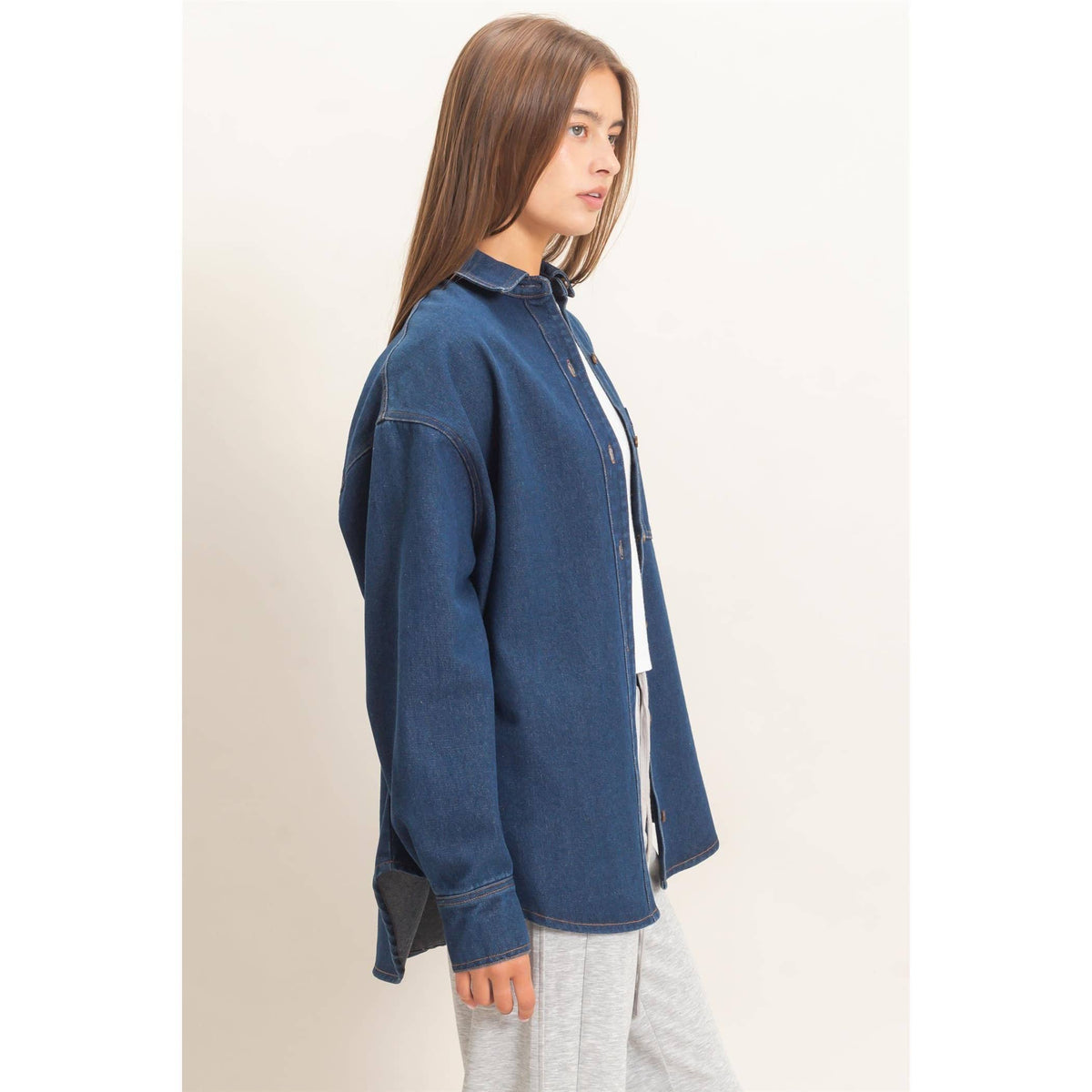 Denim Button-Up
