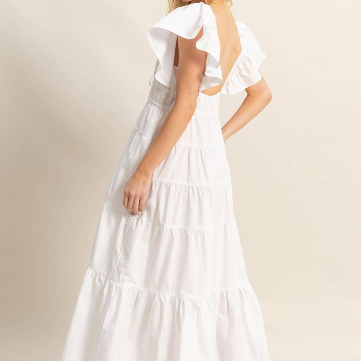 Flutter Sleeve Maxi Dress