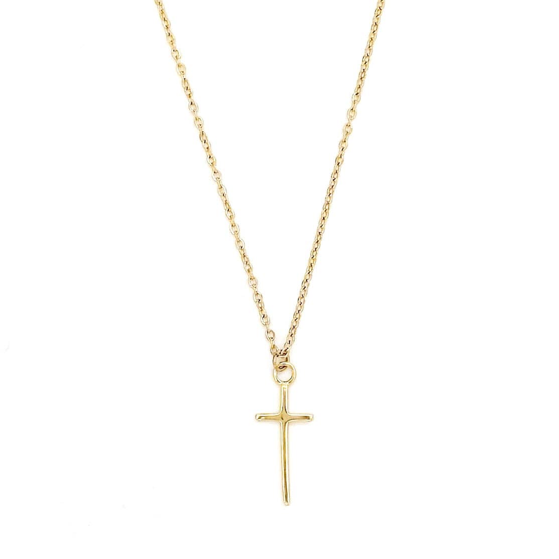 Lydia Gold Cross Necklace
