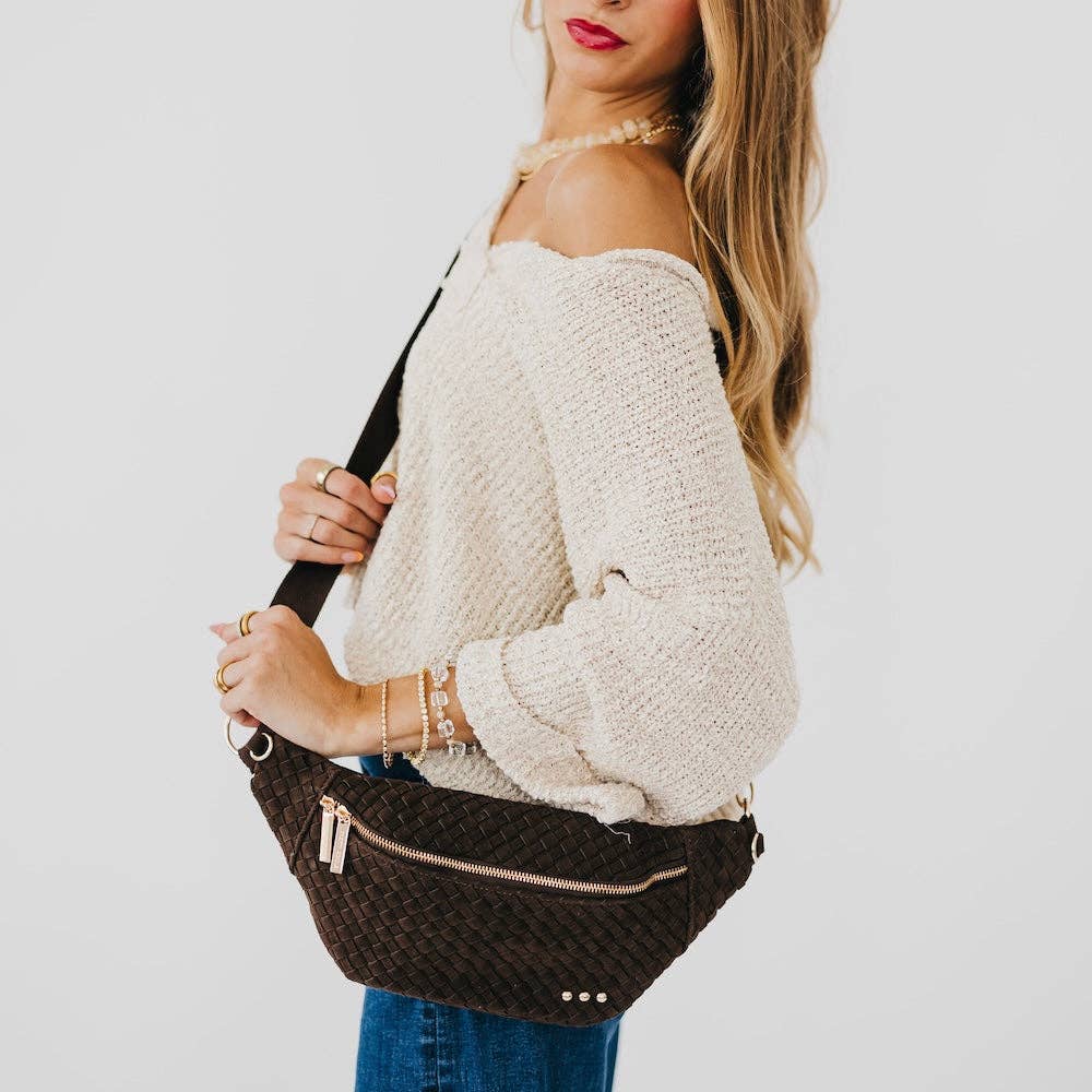 Suede Bum Bag Chocolate