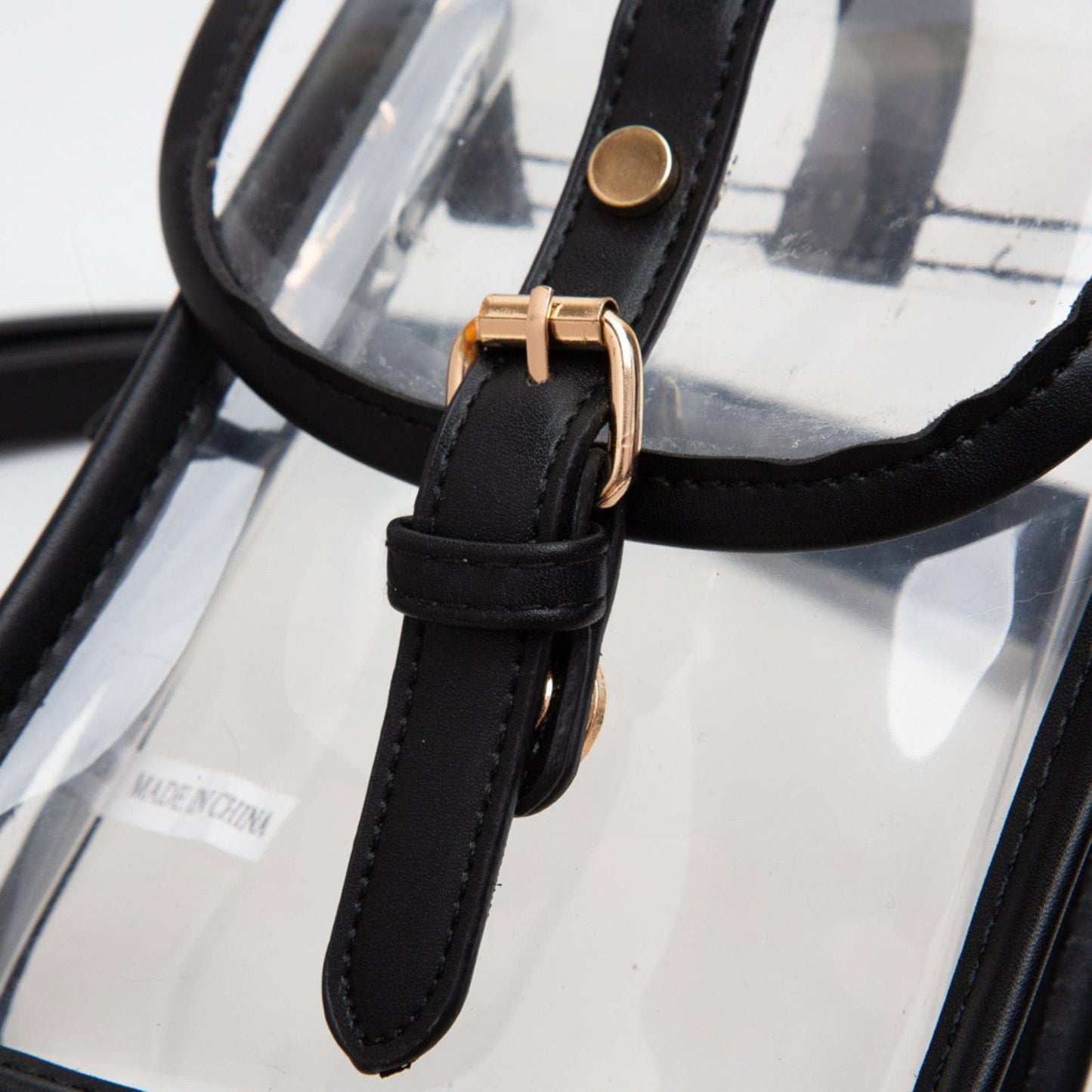 Buckle Strap Mini Crossbody Bag: Black