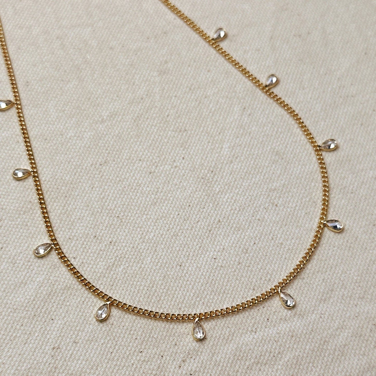 Bezel Drops Necklace