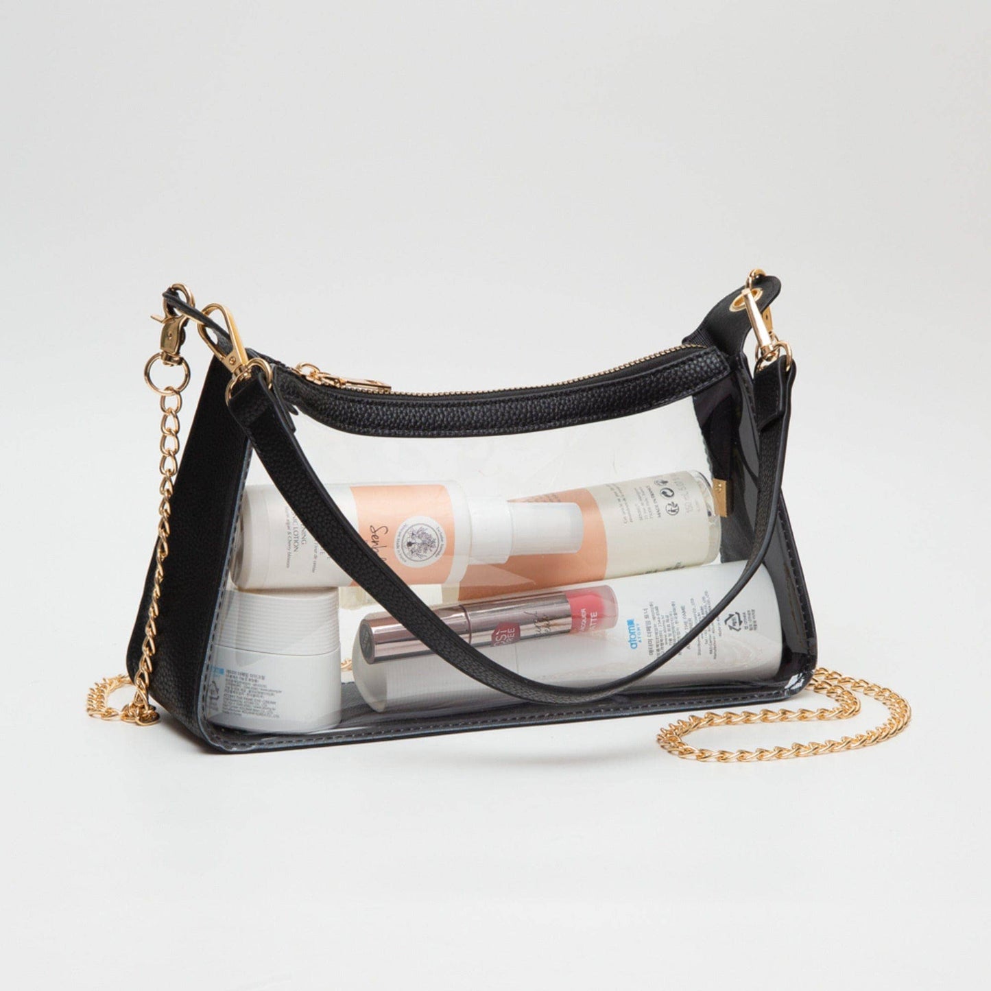 Clear Satchel Bag Black