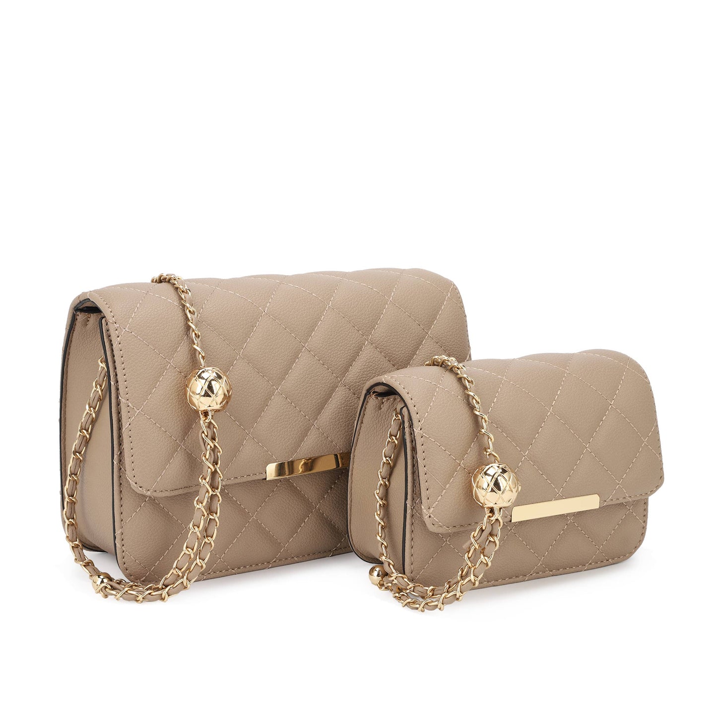 Taupe 2-in-1 Crossbody Bag