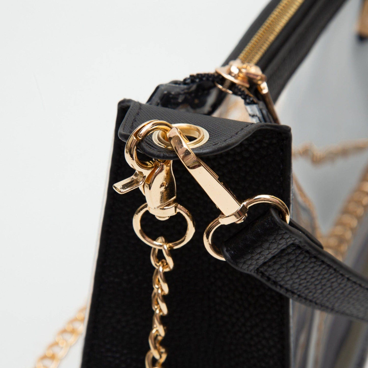 Clear Satchel Bag Black