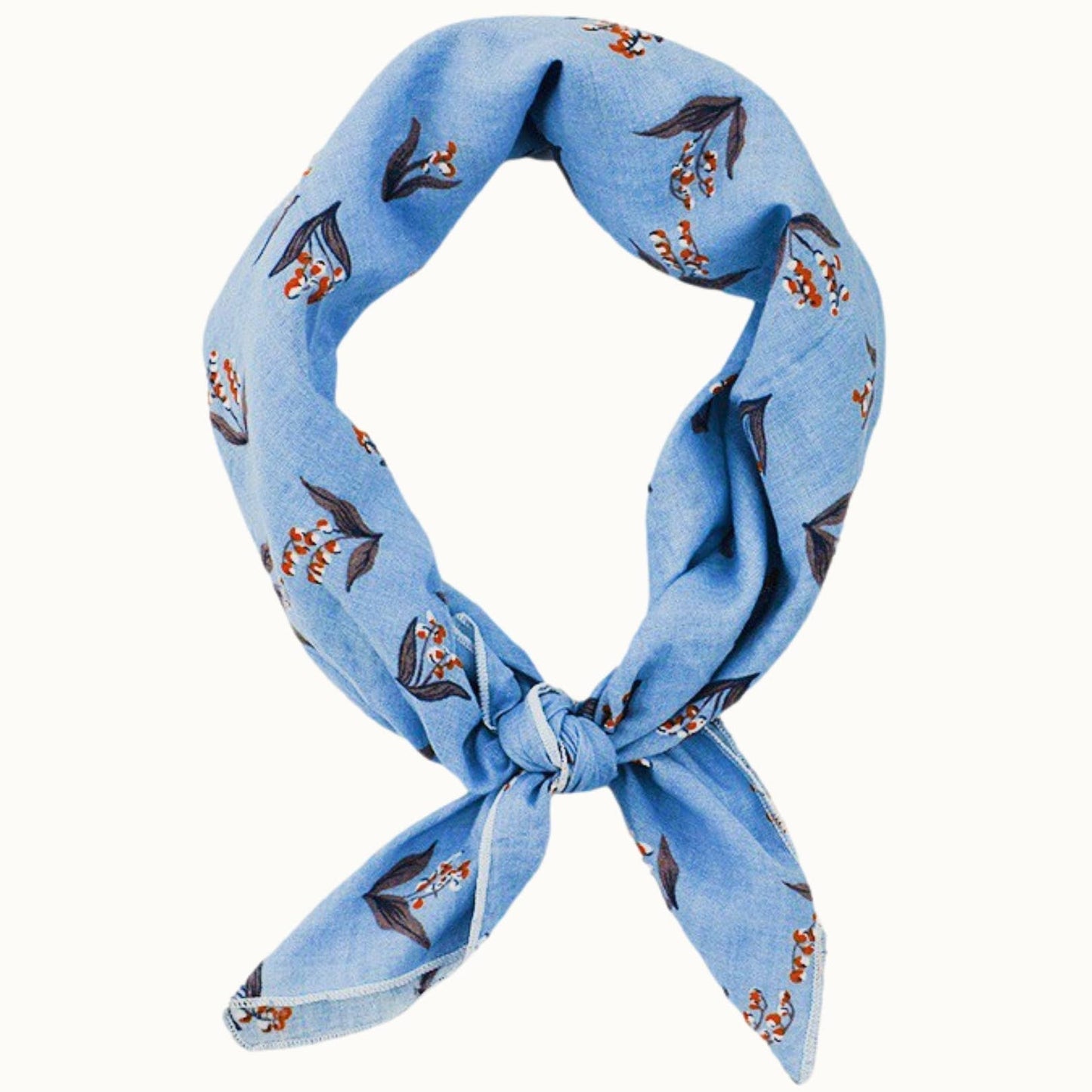 Chic Neckerchief Scarf LightBlue